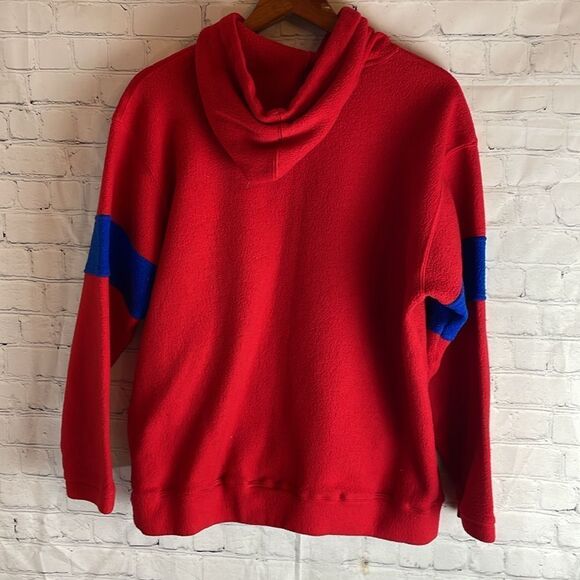 Winnie the Pooh Vintage 90's Fleece Hoodie Sweatshirt Blue, Red Size Medium - Picture 6 of 6